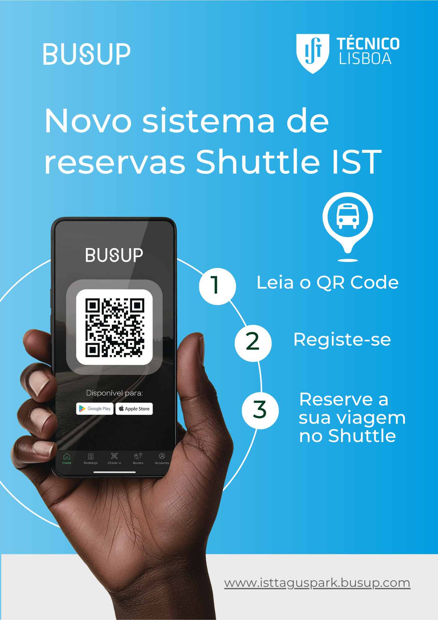 Nova plataforma para reservas do Shuttle IST