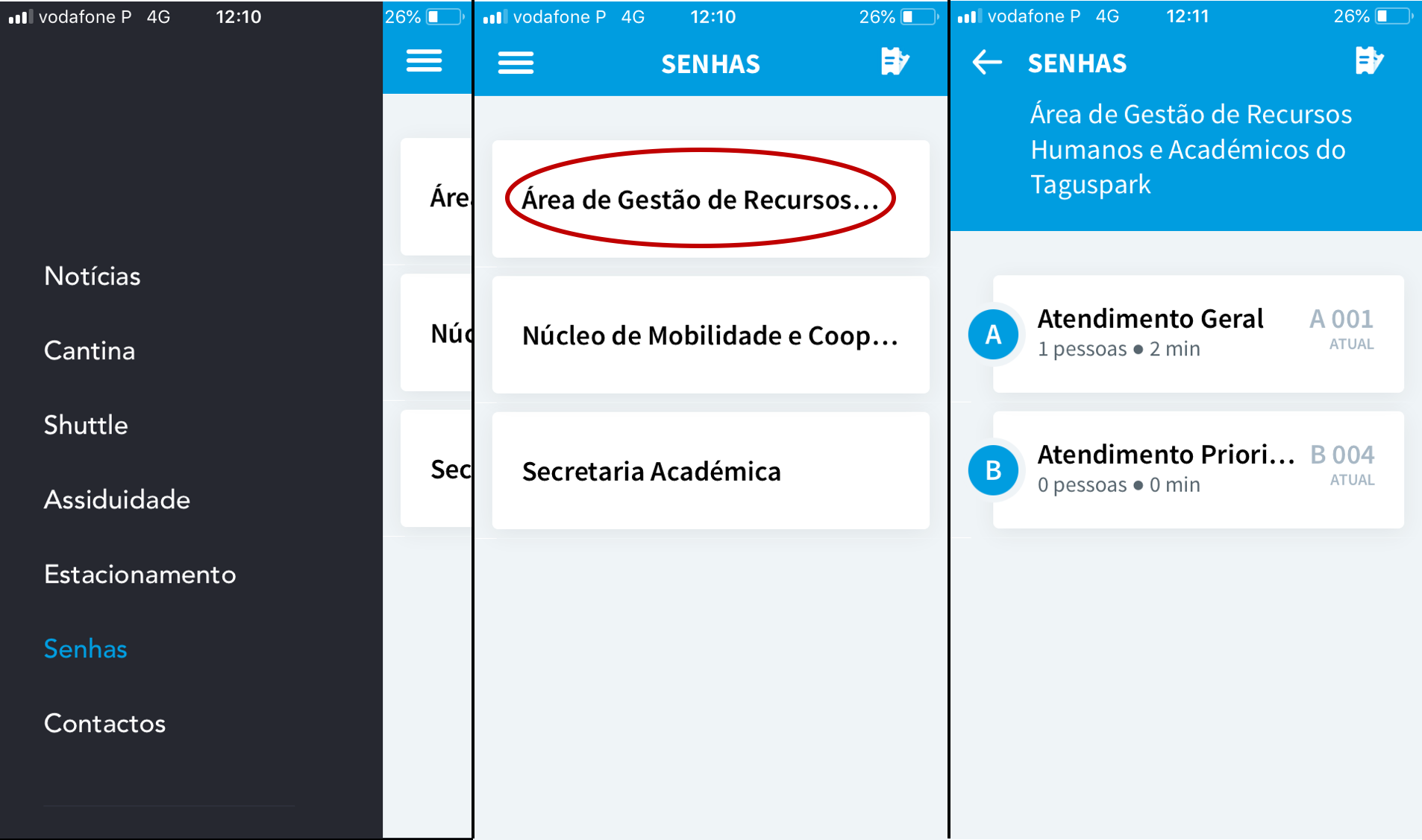 Novo serviço de senhas na Secretaria do campus do Taguspark
